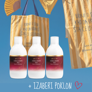 PROMO - 3x Kolagen shot Cherry + poklon GaiaxSandro peškir ili torba